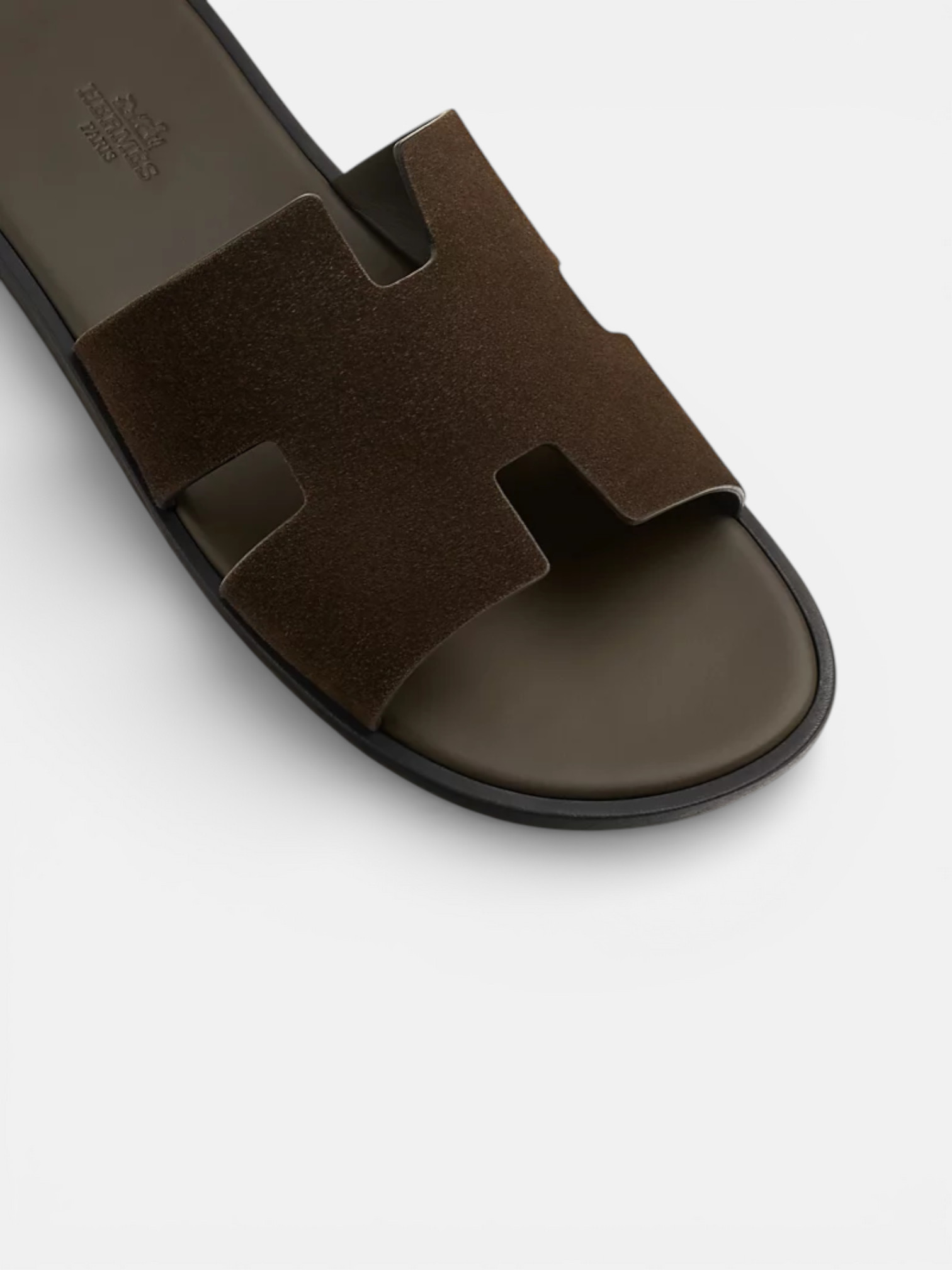 Hermes Hermes Izmir Sandal Ecorce – back view in premium quality with AA+ craftsmanship