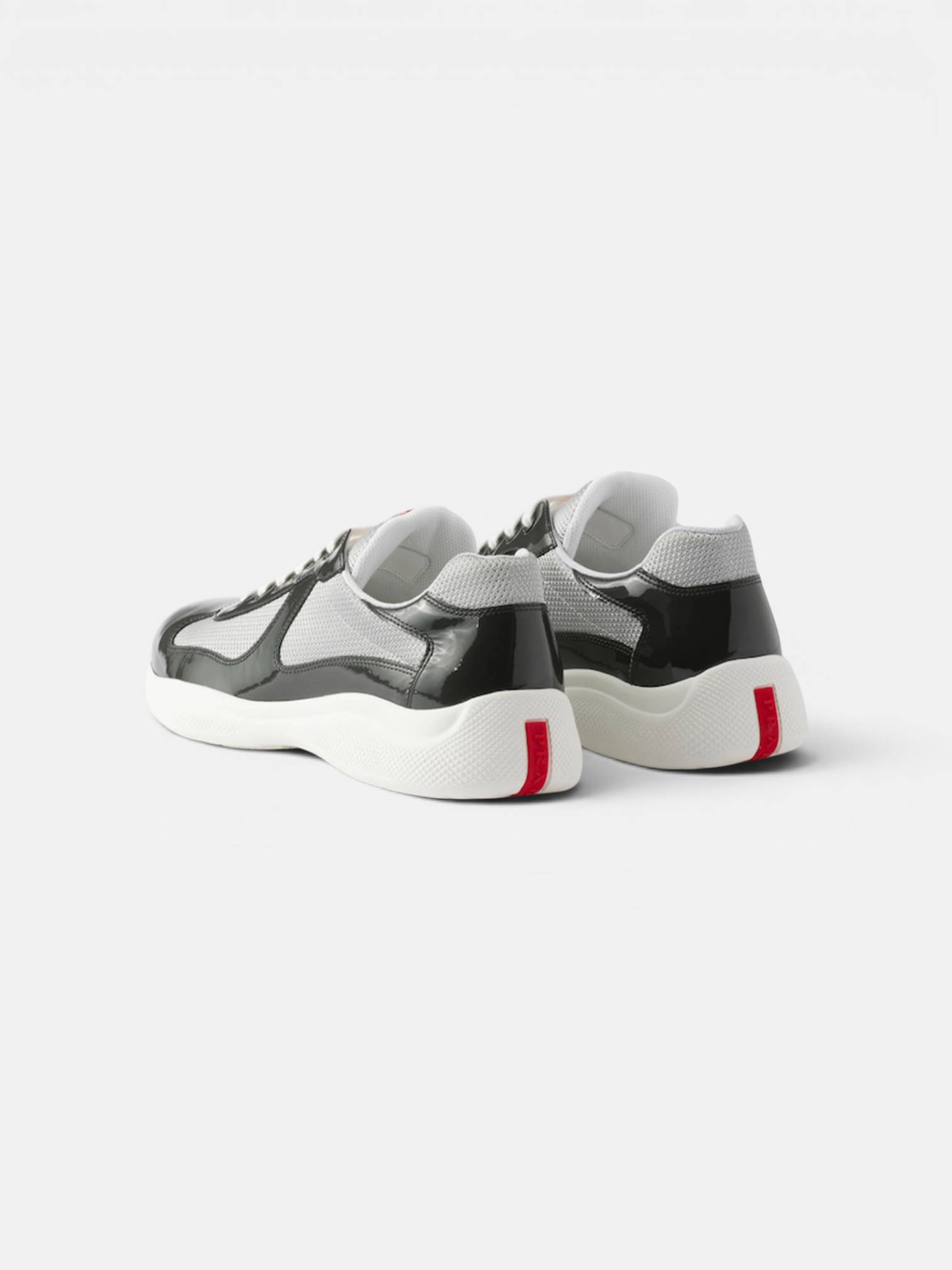 Prada Prada Cups Sneaker Grey/Black – side profile view in premium quality with AA+ craftsmanship
