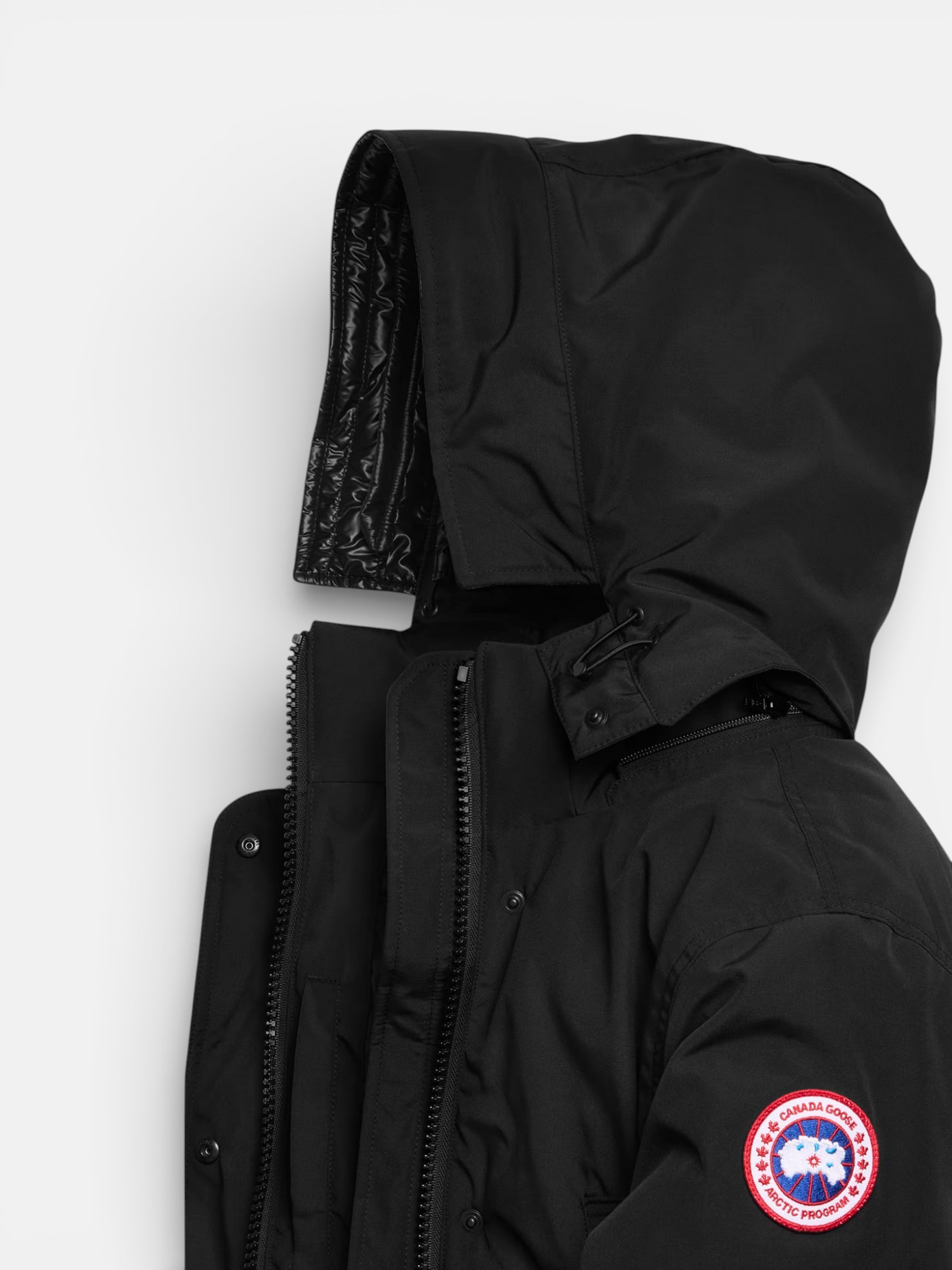 Canada Canada Goose Trillium Jacket Black – side profile view in premium quality with AA+ craftsmanship