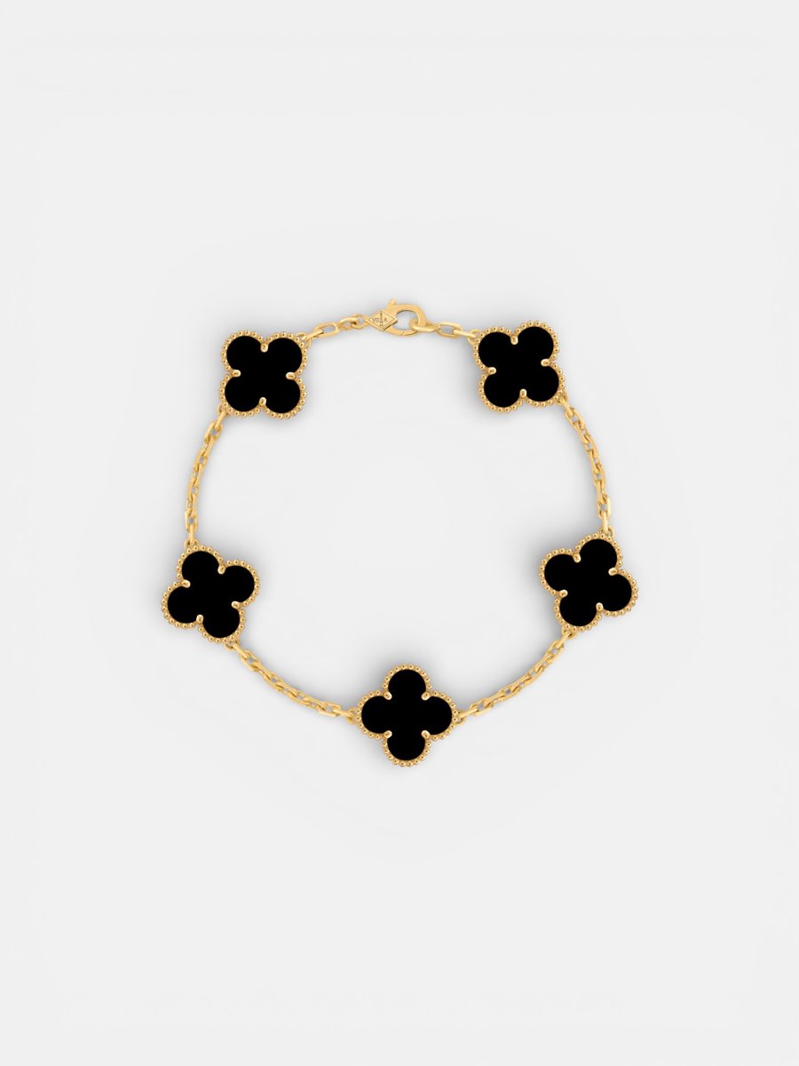 Van Cleef Alhambra Bracelet Gold Onyx