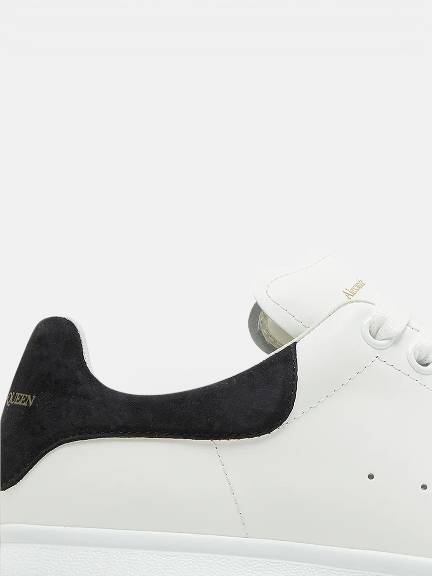 Alexander Alexander McQueen Sneaker White Black – side profile view in premium quality with AA+ craftsmanship