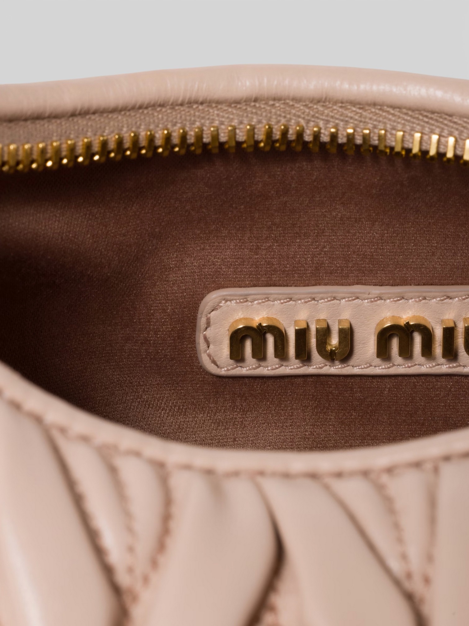 MiuMiu MiuMiu Wander Leather Bag Powder Pink – back view in premium quality with AA+ craftsmanship