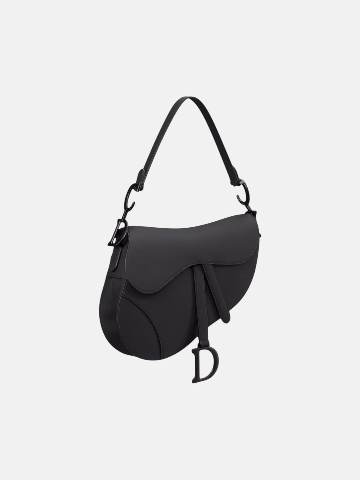 Dior Dior Saddle Bag Black Ultramatte – close-up detail view in premium quality with AA+ craftsmanship