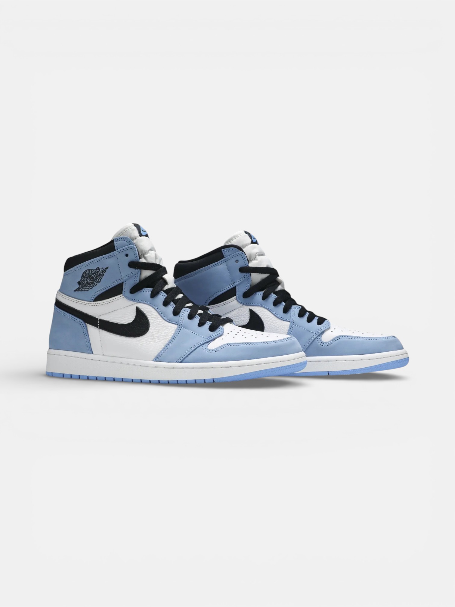 Jordan Jordan 1 Retro University Blue – detail view in premium quality with AA+ craftsmanship