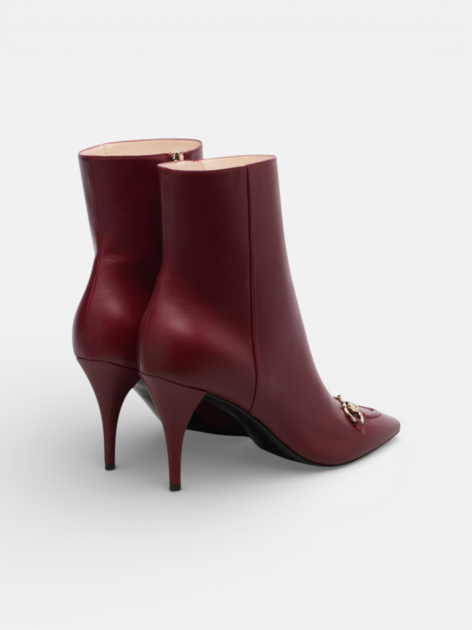 Gucci Gucci Horsebit Ankle Boots Burgundy – side profile view in premium quality with AA+ craftsmanship