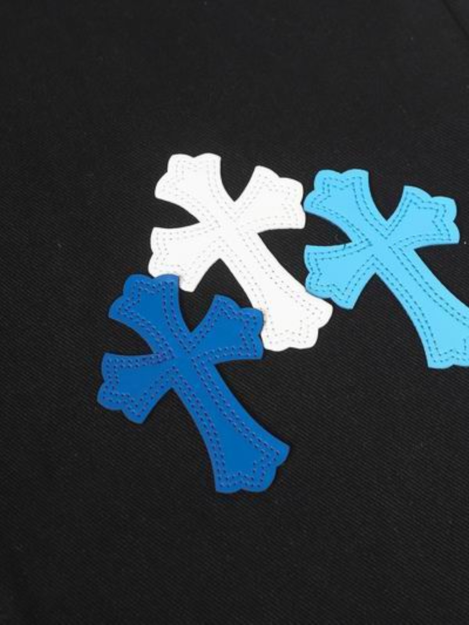 Chrome Chrome Hearts Cobalt Cross Jeans Black – detail view in premium quality with AA+ craftsmanship