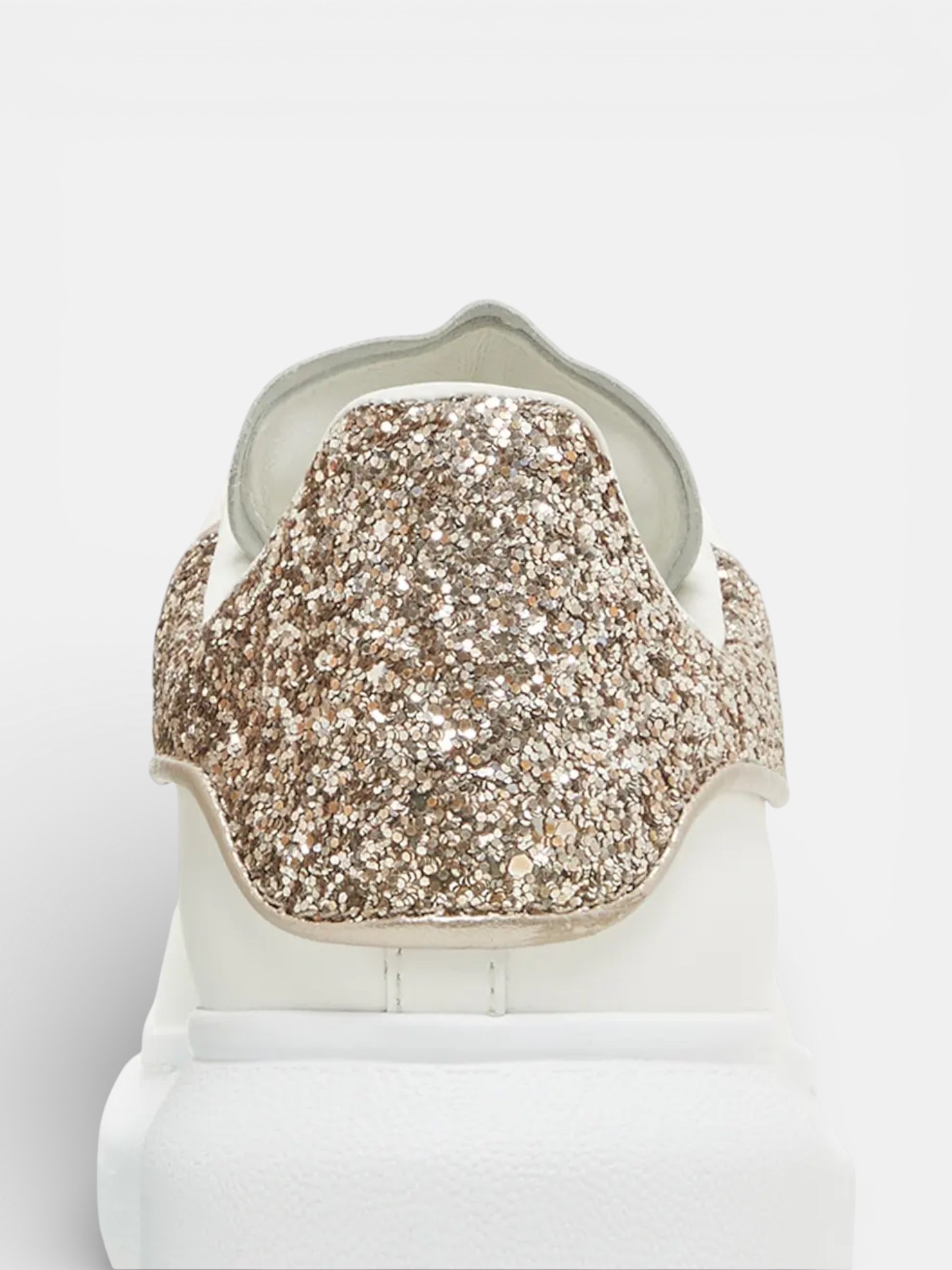 Alexander Alexander McQueen Sneaker White Calico Glitter – detail view in premium quality with AA+ craftsmanship