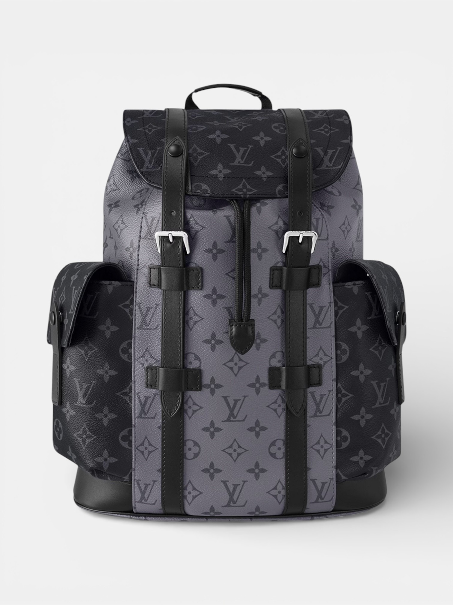 Louis Louis Vuitton Christopher PM Backpack Monogram Eclipse – side profile view in premium quality with AA+ craftsmanship