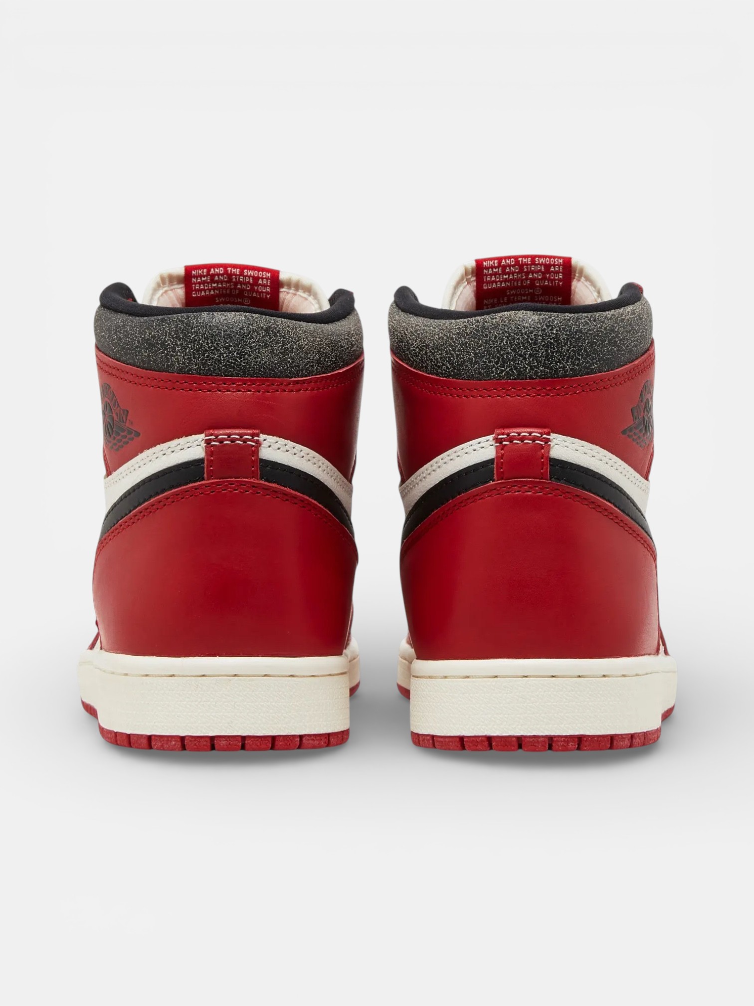 Jordan Jordan 1 Retro High OG Chicago Lost and Found – detail view in premium quality with AA+ craftsmanship