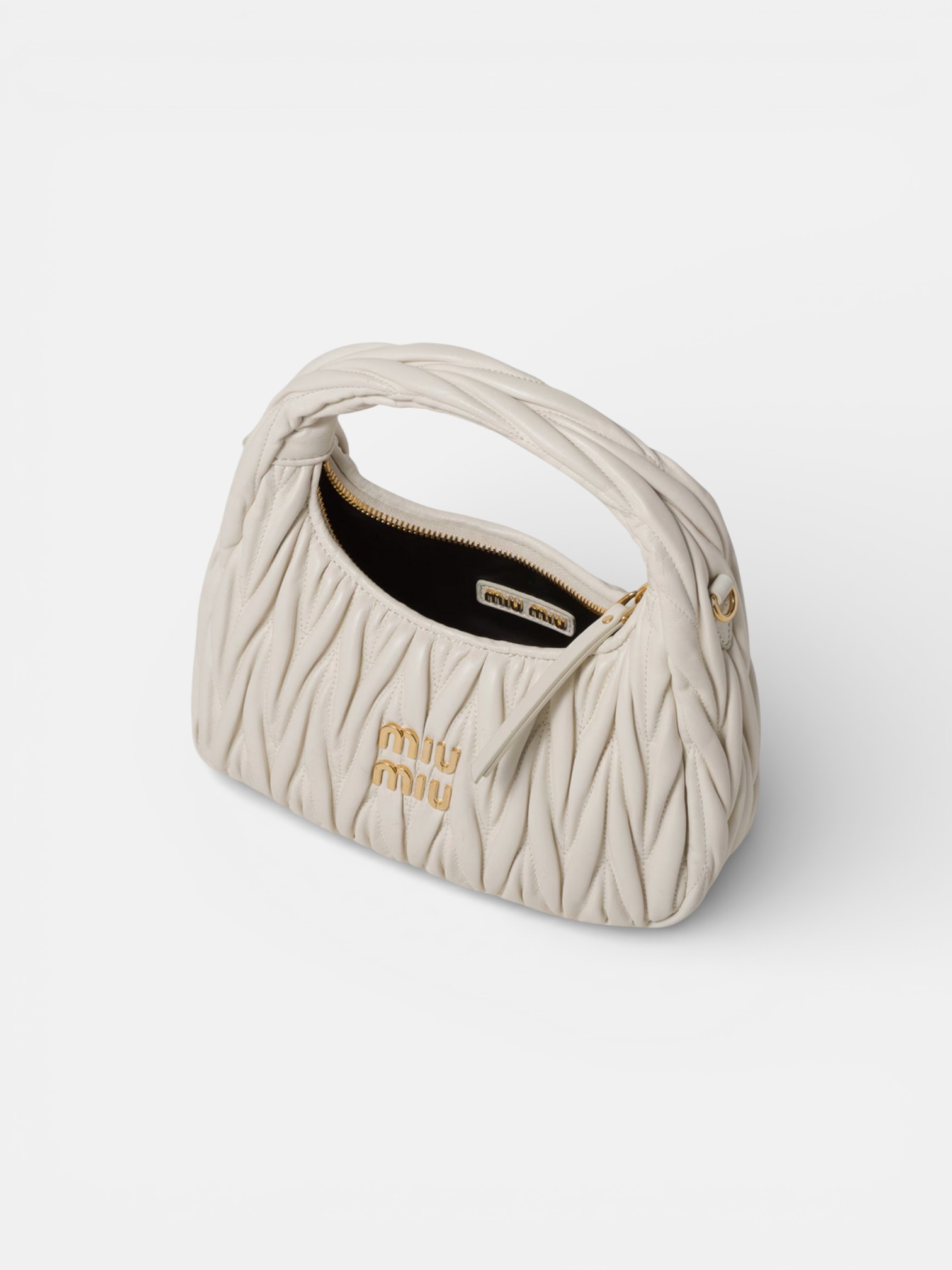 MiuMiu MiuMiu Wander Leather Bag White – back view in premium quality with AA+ craftsmanship