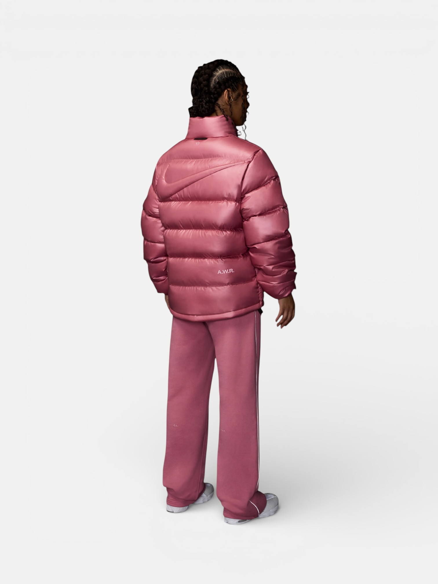 Nike Nike Nocta Sunset Puffer Jacket Desert Berry – detail view in premium quality with AA+ craftsmanship