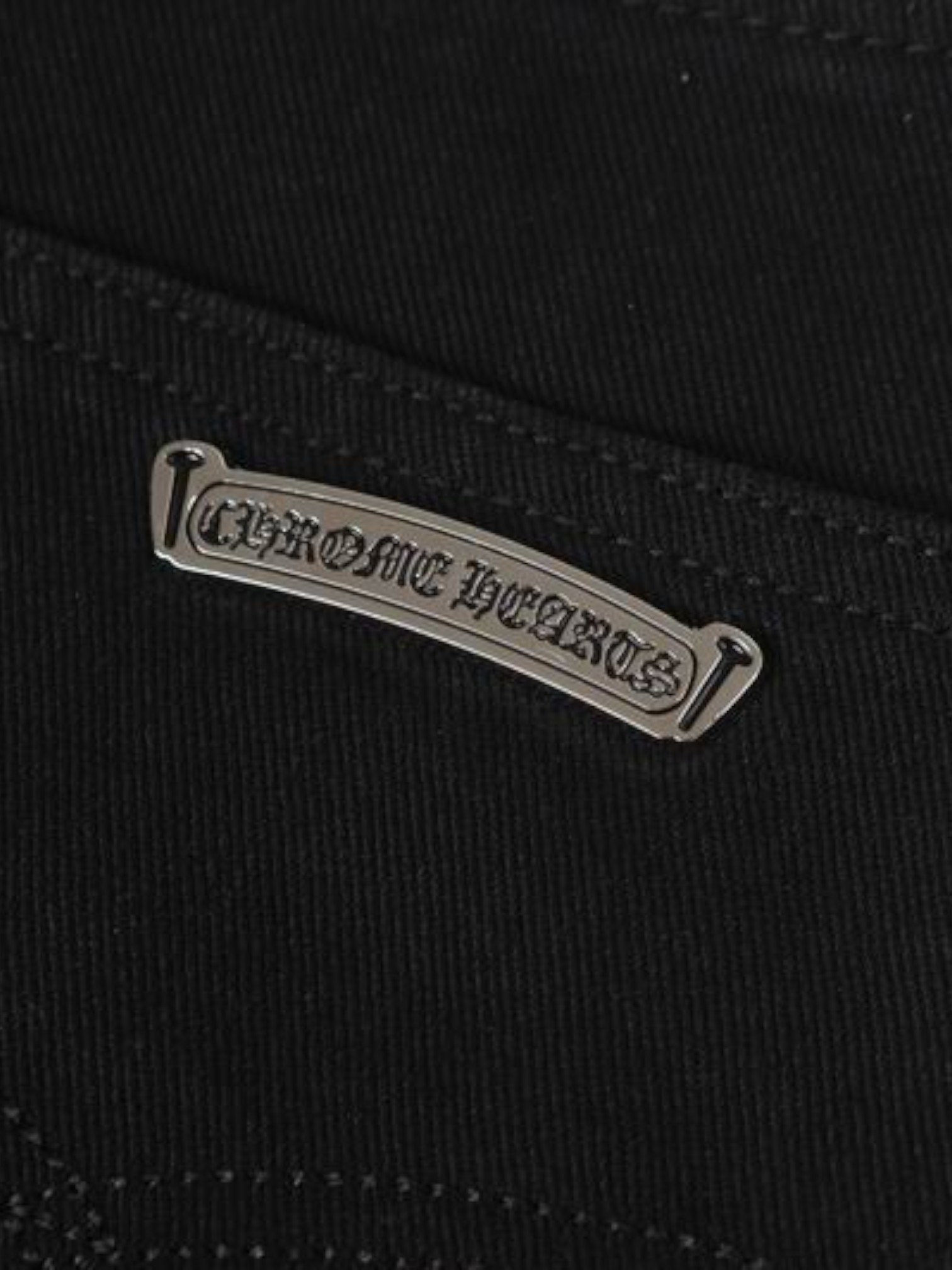 Chrome Chrome Hearts Cobalt Cross Jeans Black – close-up detail view in premium quality with AA+ craftsmanship