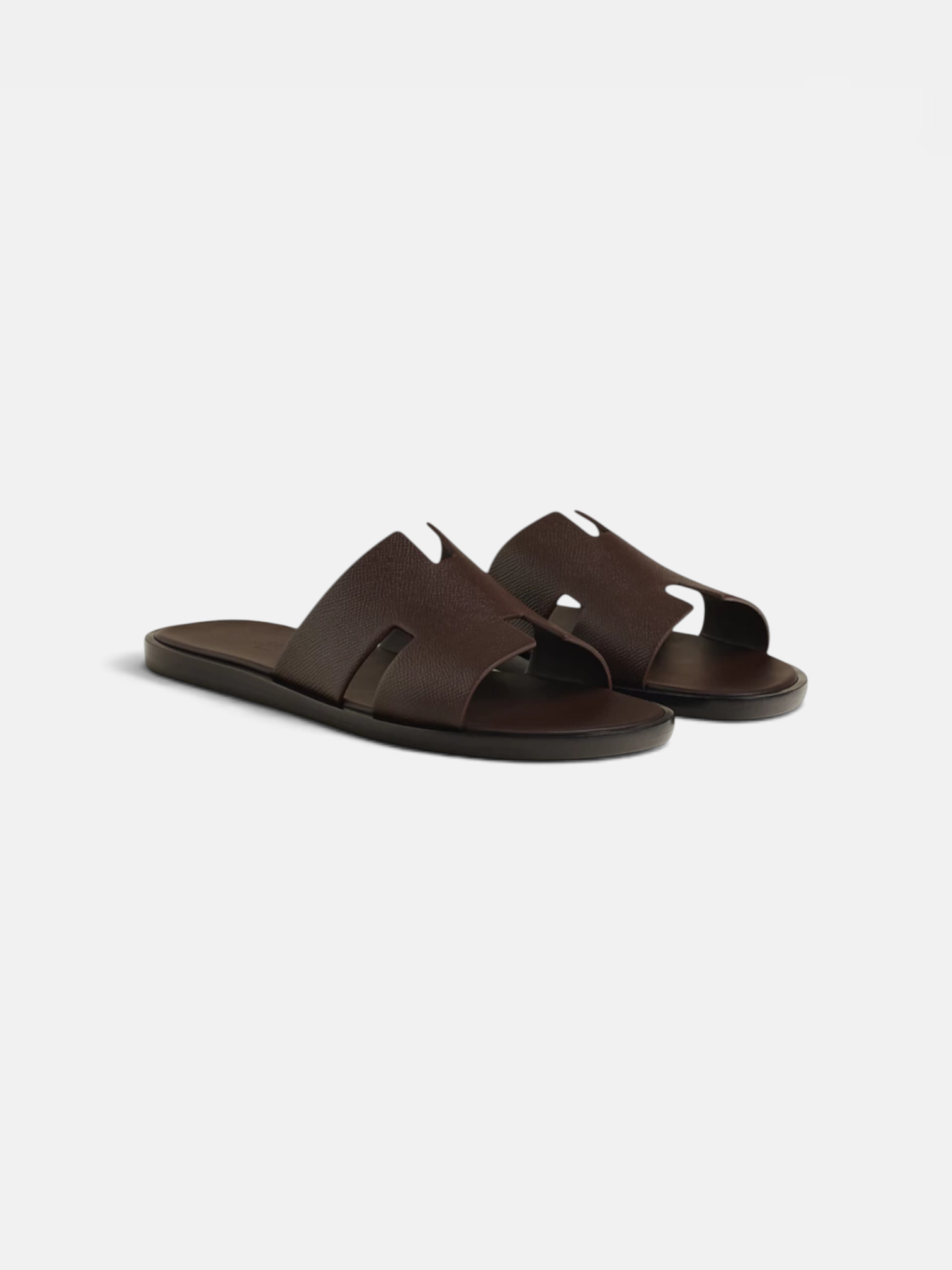 Hermes Hermes Izmir Sandal Marron Pecan – close-up detail view in premium quality with AA+ craftsmanship