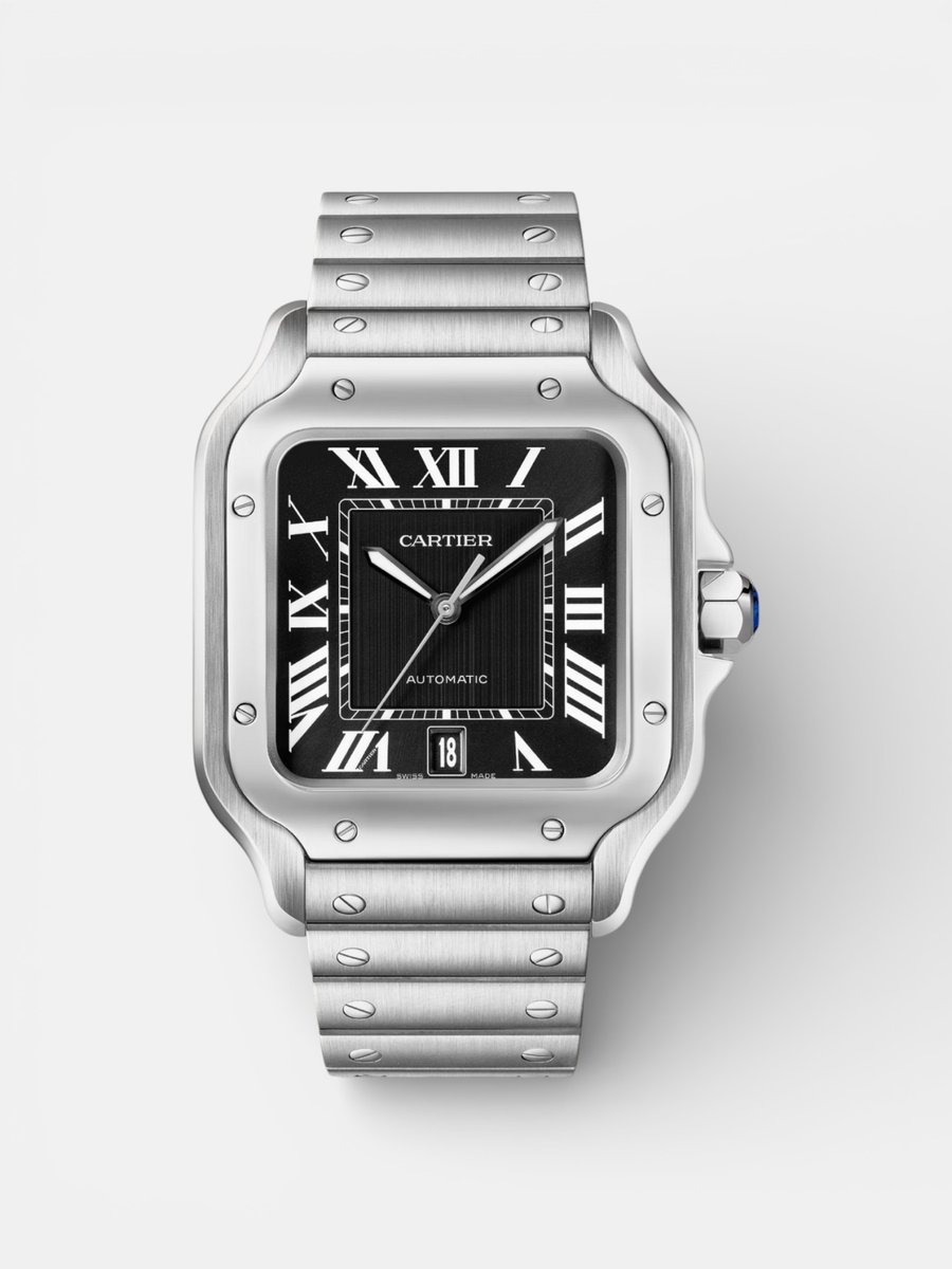 Cartier Santos Watch Black Dial