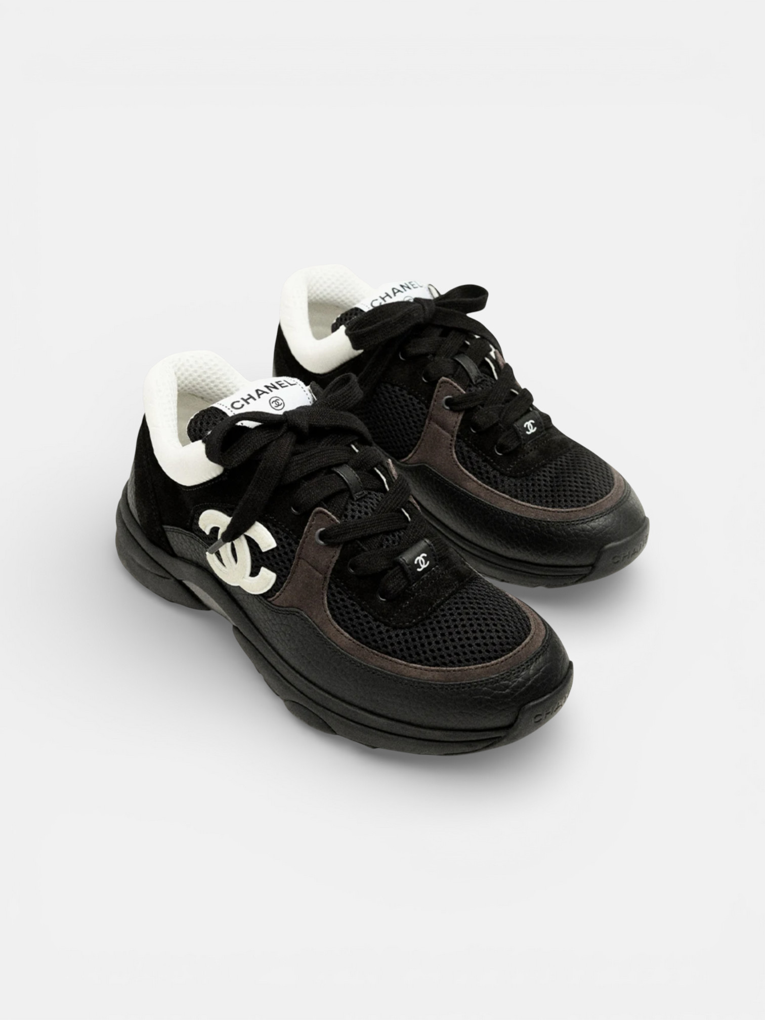 Chanel Chanel Trainer Black – close-up detail view in premium quality with AA+ craftsmanship