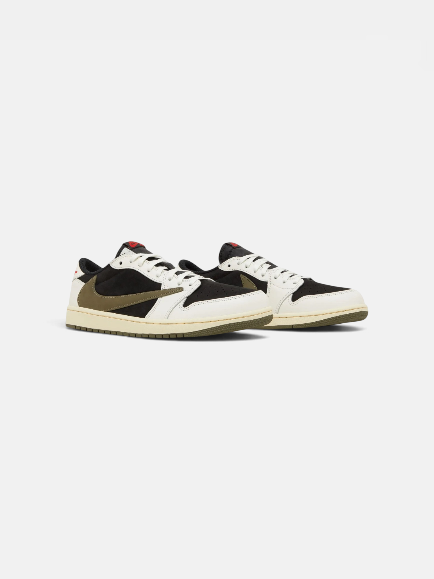 Jordan Jordan 1 Retro Low OG SP Travis Scott Olive – detail view in premium quality with AA+ craftsmanship