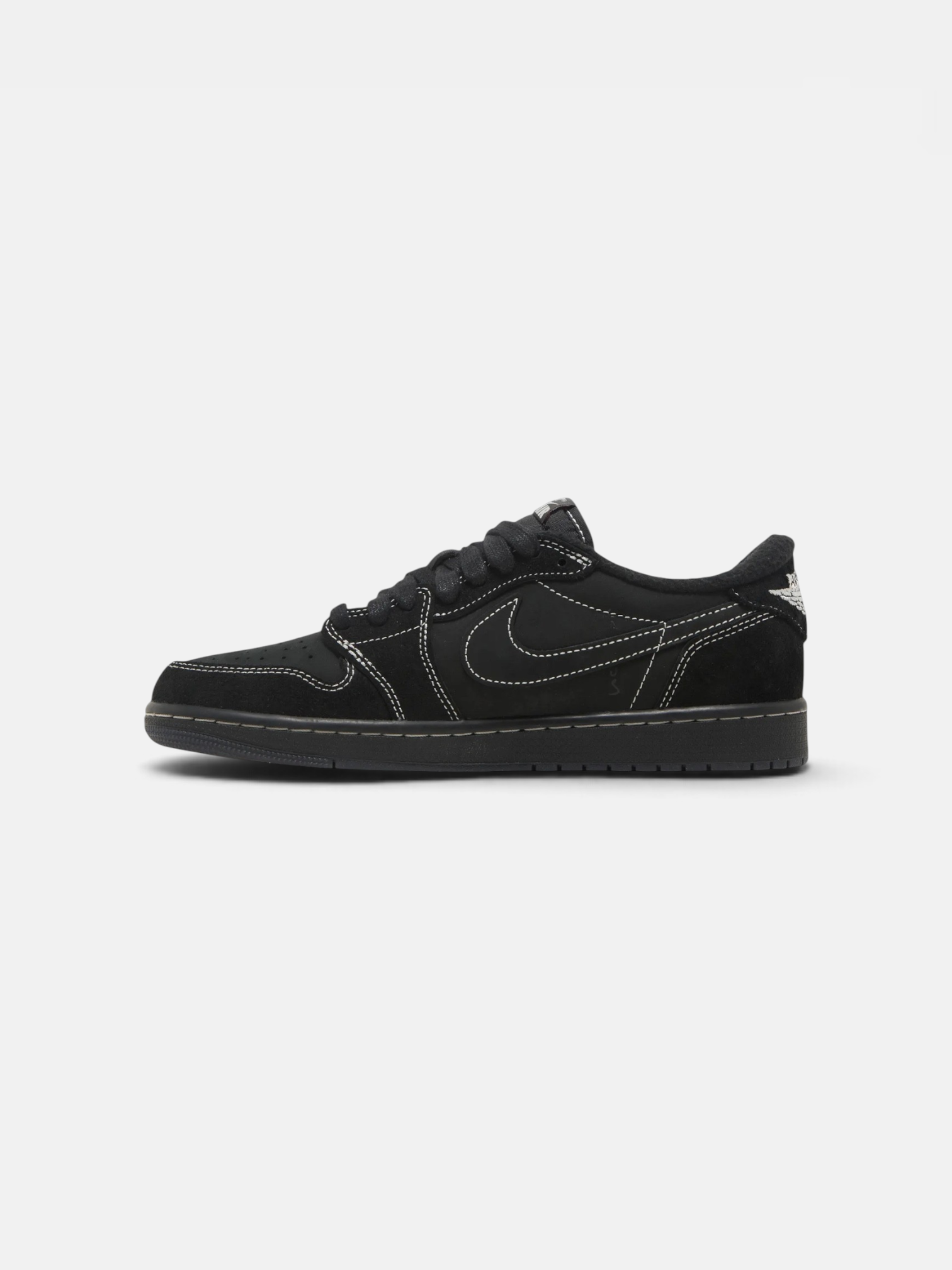 Jordan Jordan 1 Retro Low OG SP Travis Scott Black Phantom – side profile view in premium quality with AA+ craftsmanship