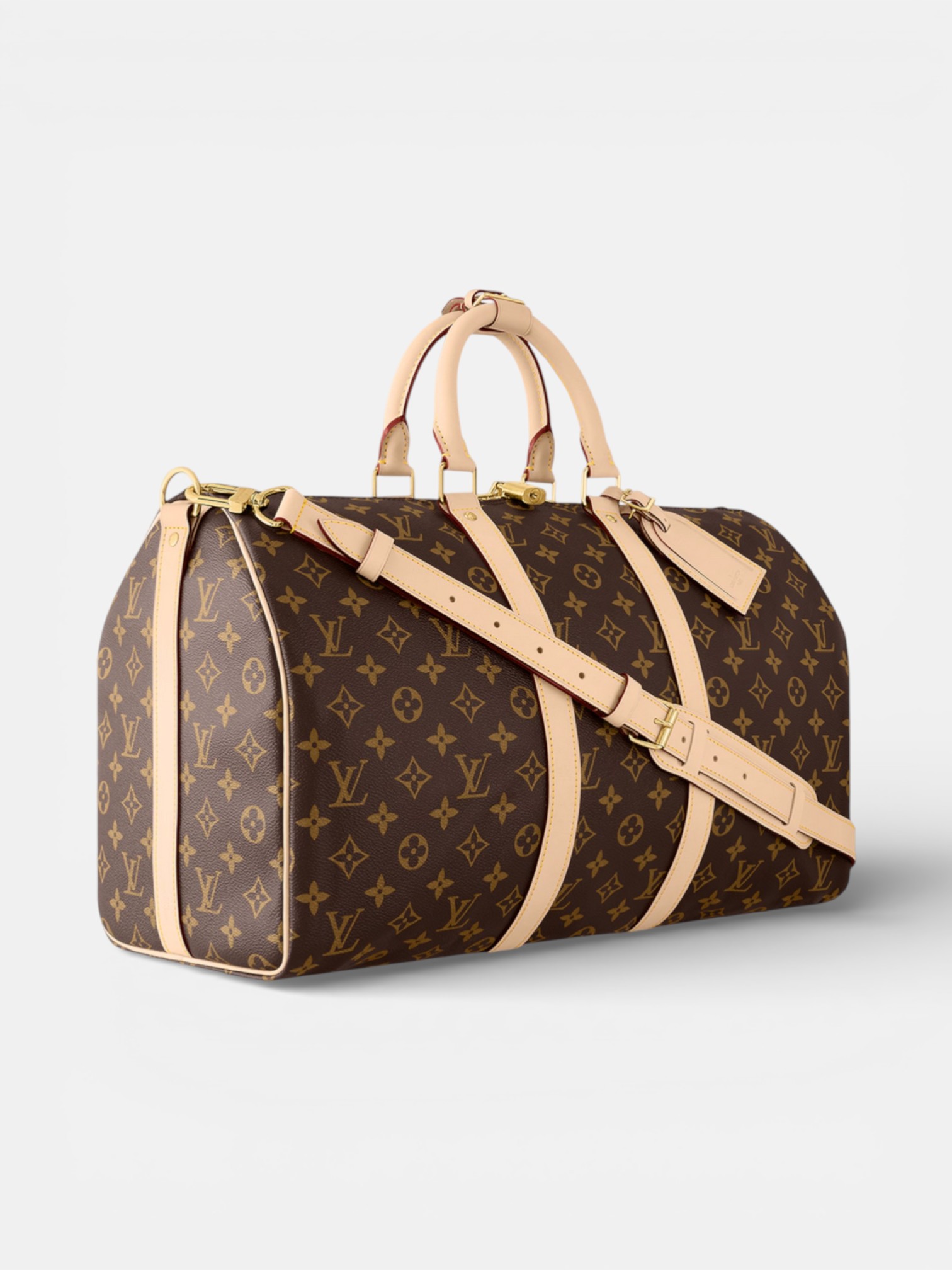 Louis Louis Vuitton Keepall 45 Monogram Canvas – close-up detail view in premium quality with AA+ craftsmanship