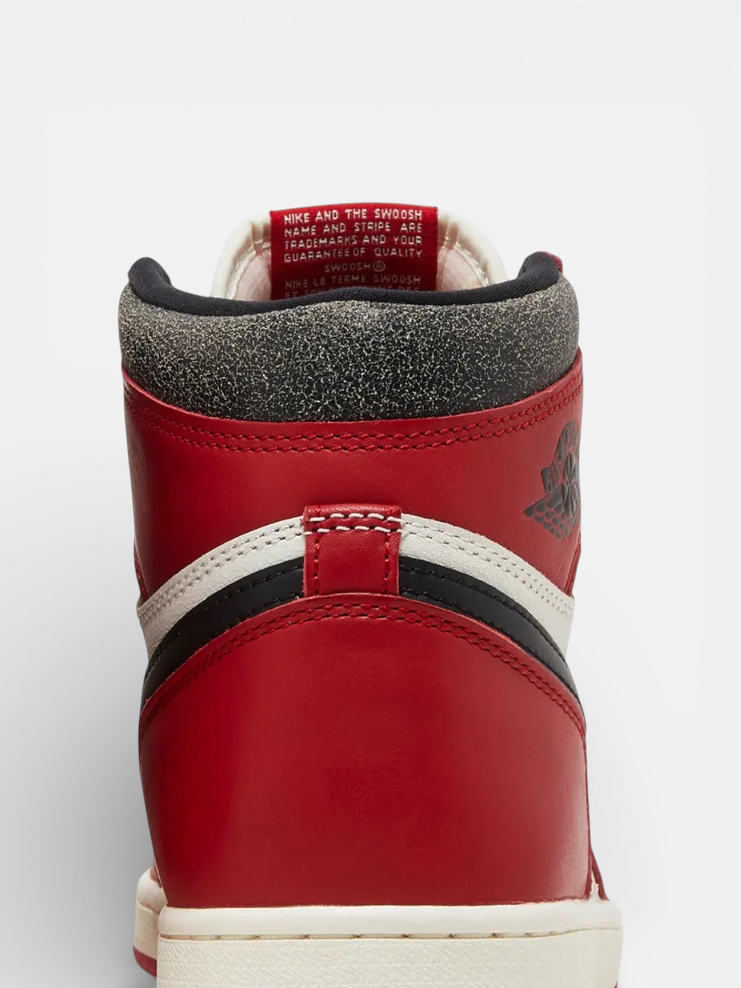 Jordan Jordan 1 Retro High OG Chicago Lost and Found – detail view in premium quality with AA+ craftsmanship