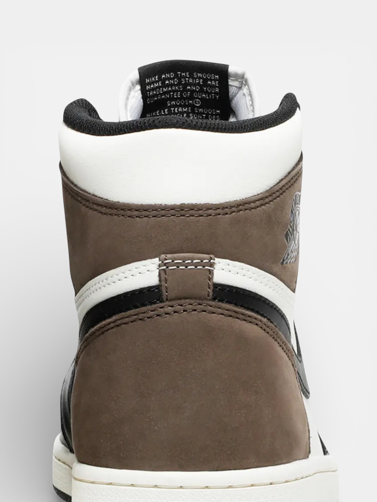 Jordan Jordan 1 Retro High Dark Mocha – detail view in premium quality with AA+ craftsmanship