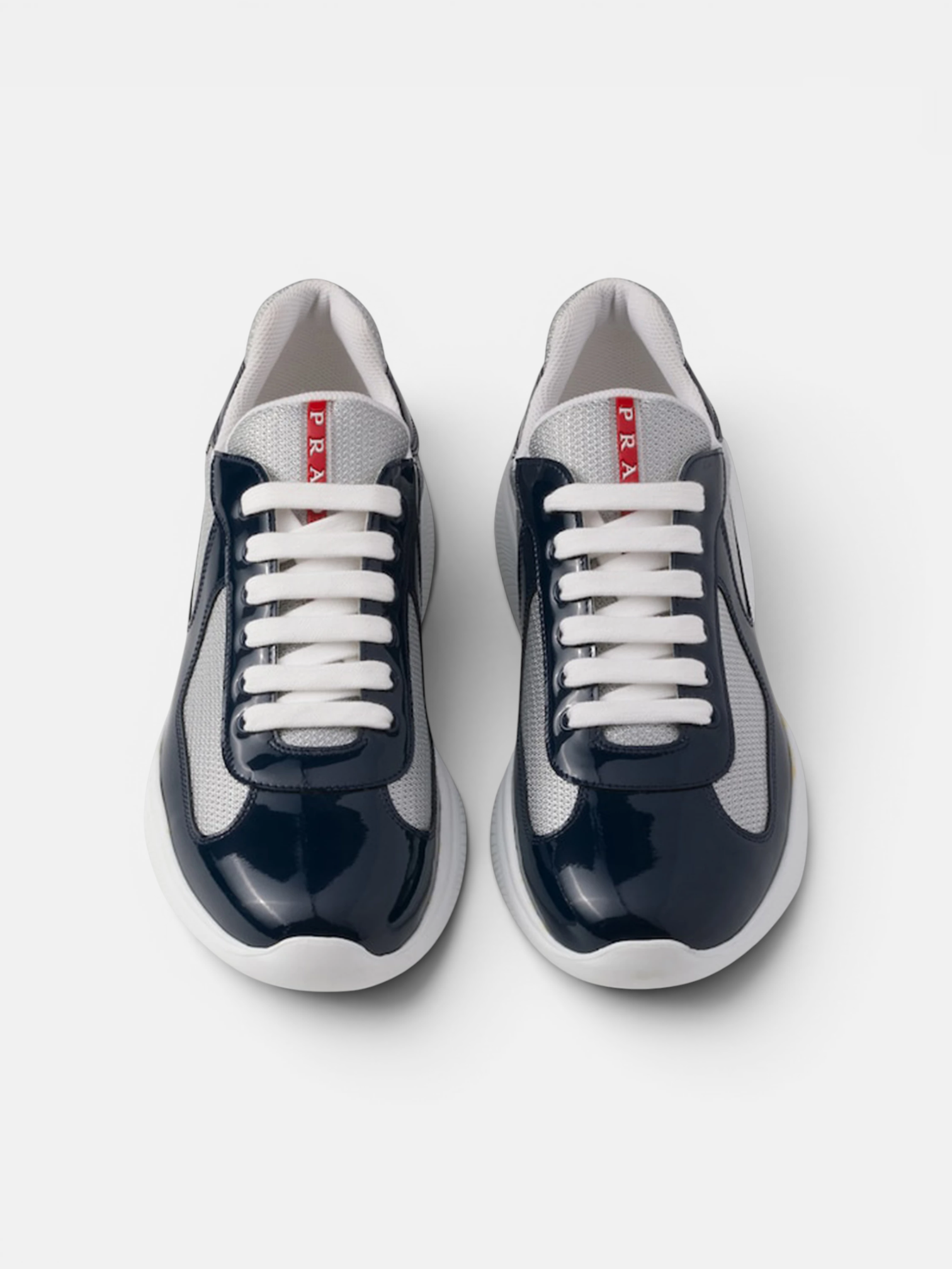 Prada Prada Cups Sneaker Navy Blue – back view in premium quality with AA+ craftsmanship