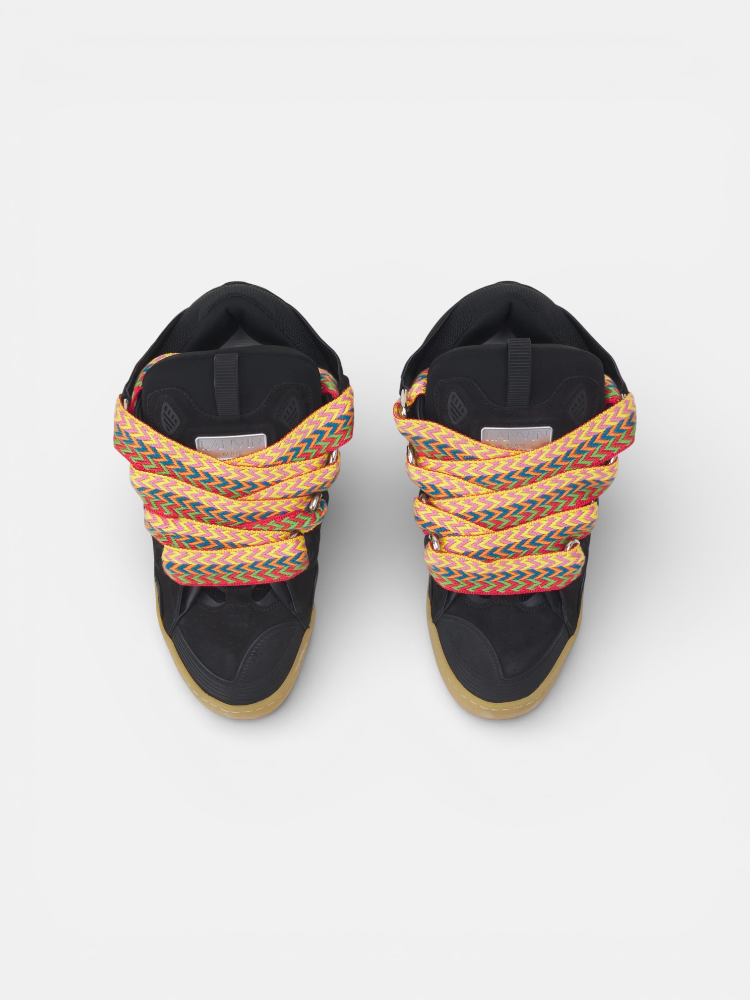 Lanvin Lanvin Curb Sneaker Black Blanc – back view in premium quality with AA+ craftsmanship