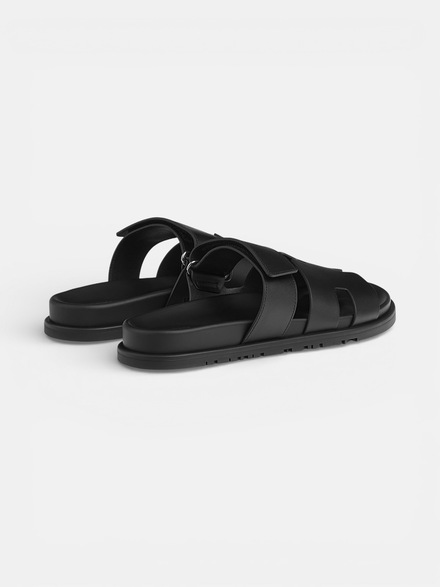 Hermes Hermes Chypre Sandal Noir – close-up detail view in premium quality with AA+ craftsmanship