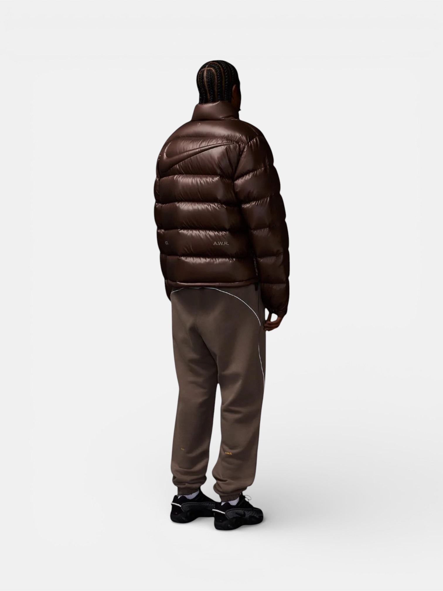 Nike Nike Nocta Sunset Puffer Jacket Brown – detail view in premium quality with AA+ craftsmanship