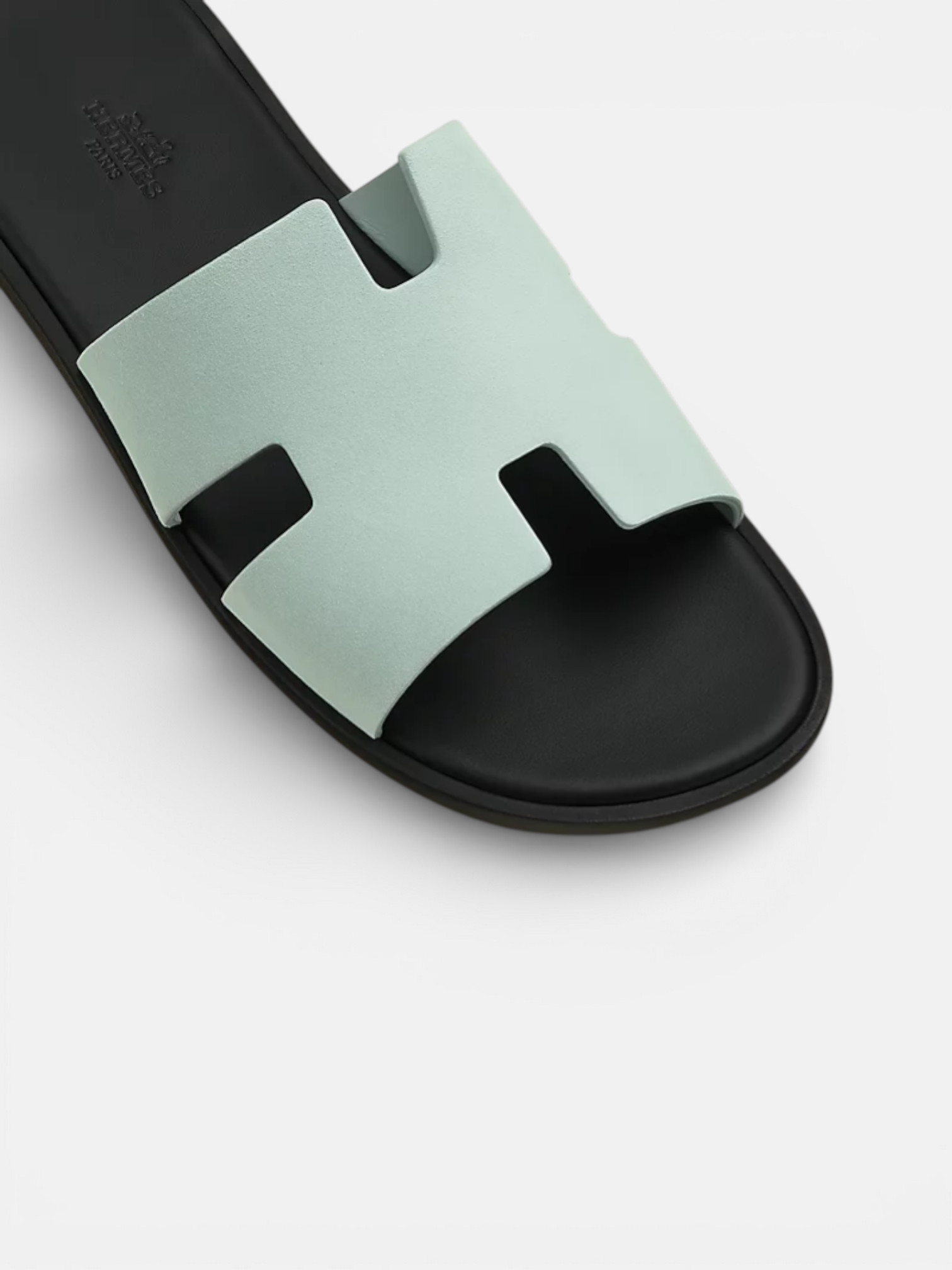 Hermes Hermes Izmir Sandal Bleu Glacier – back view in premium quality with AA+ craftsmanship