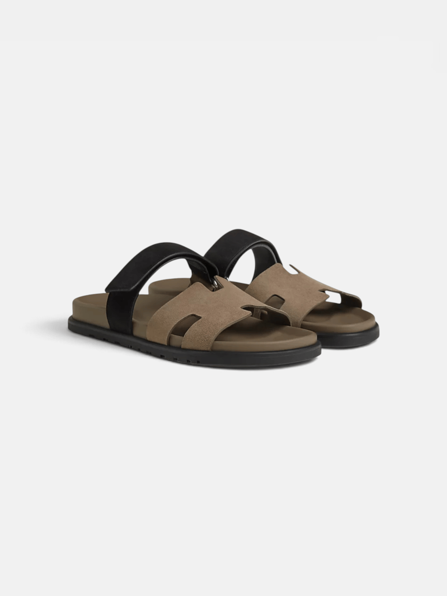 Hermes Chypre Sandal Etoupe / Noir - Preview