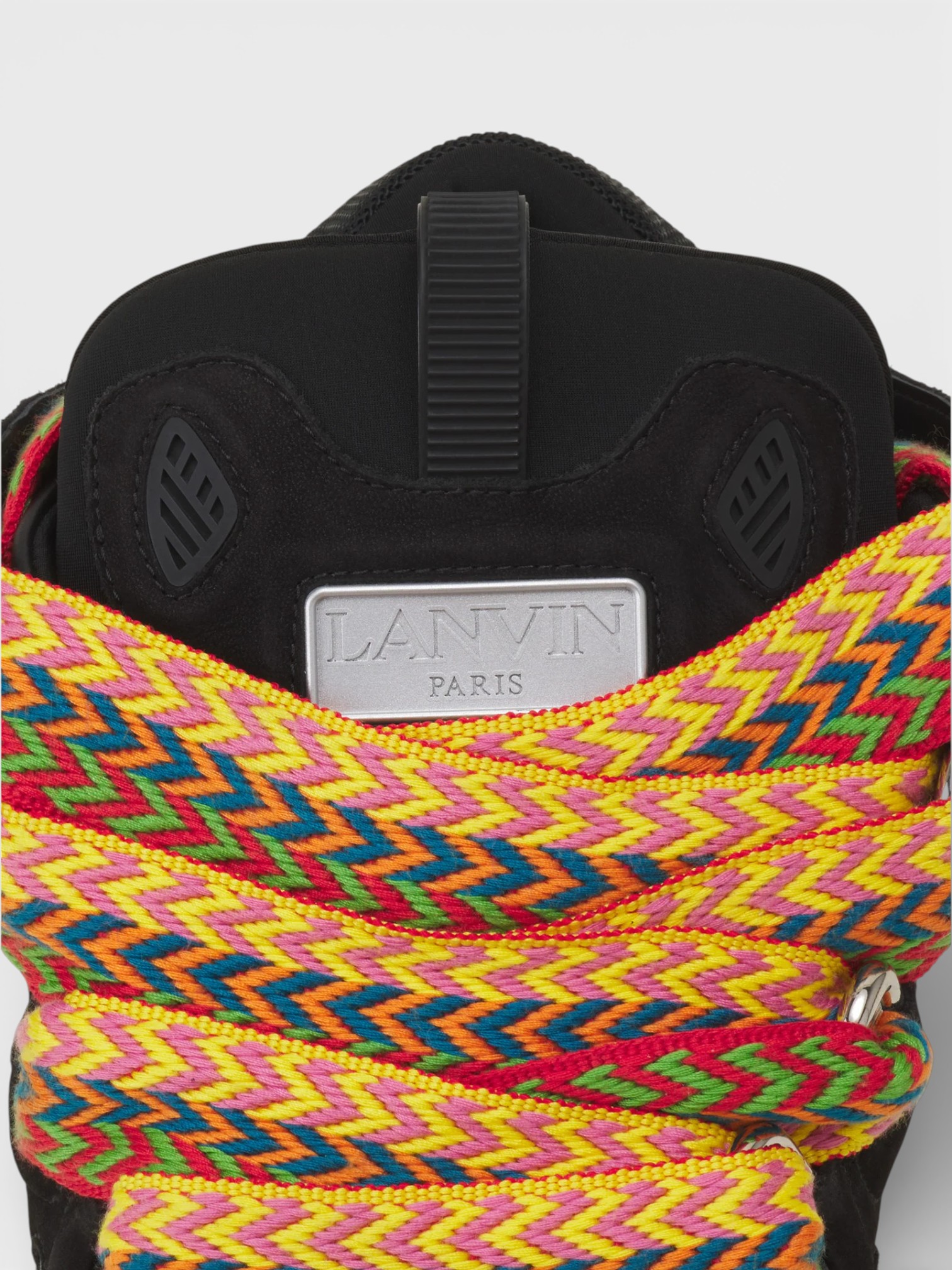 Lanvin Lanvin Curb Sneaker Black Blanc – detail view in premium quality with AA+ craftsmanship