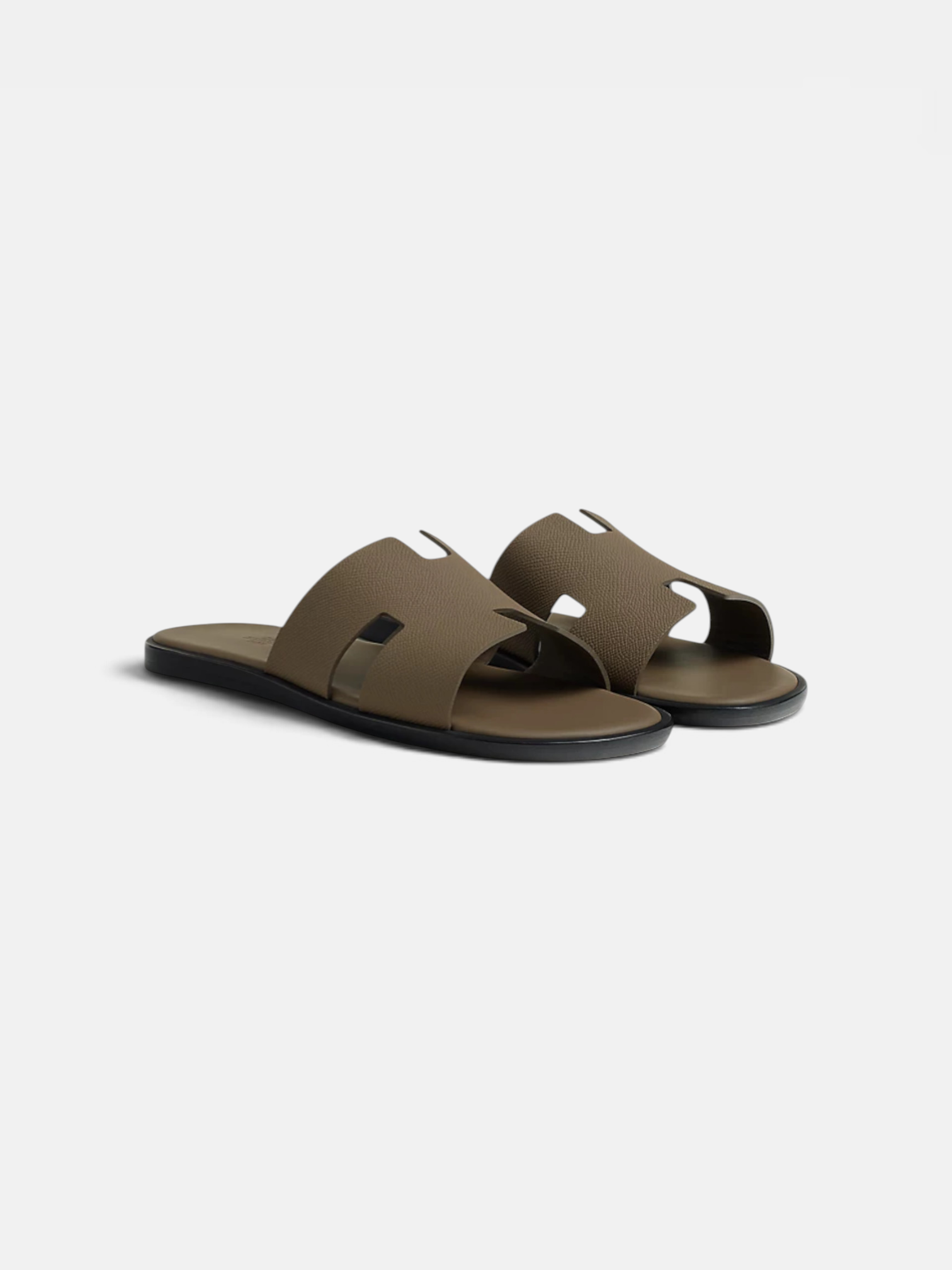 Hermes Hermes Izmir Sandal Etoupe – close-up detail view in premium quality with AA+ craftsmanship