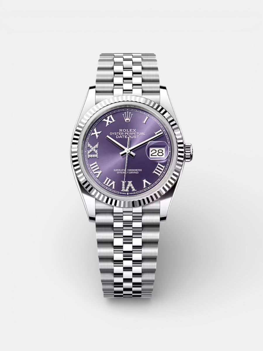Rolex Dayjust 36 126234 Purple Roman Dial