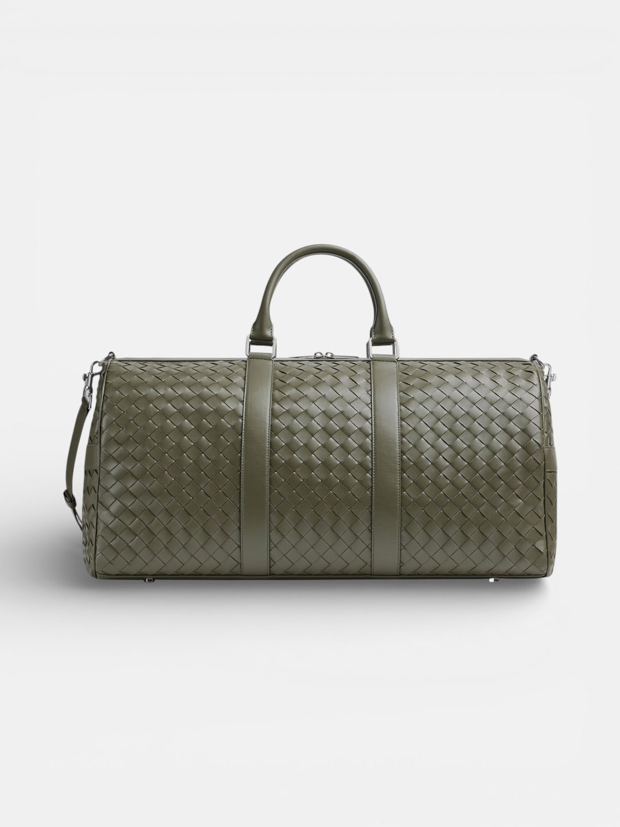 Bottega Veneta Intrecciato Cabin Duffle Crocodile
