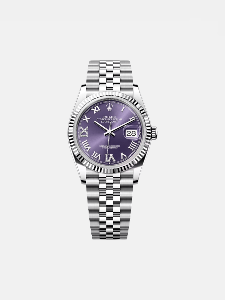 Rolex Dayjust 36 126234 Purple Roman Dial