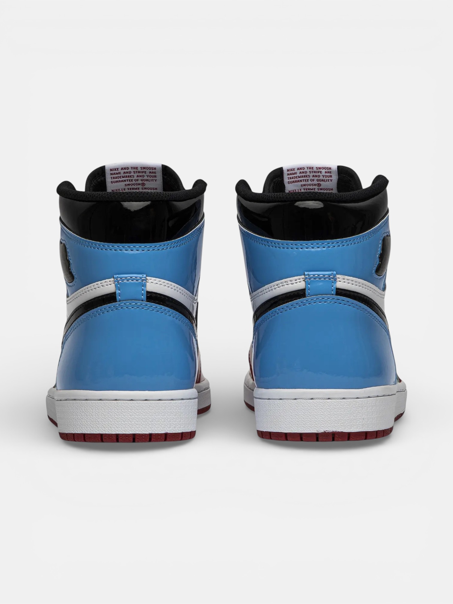 Jordan Jordan 1 Retro High Fearless UNC Chicago – detail view in premium quality with AA+ craftsmanship