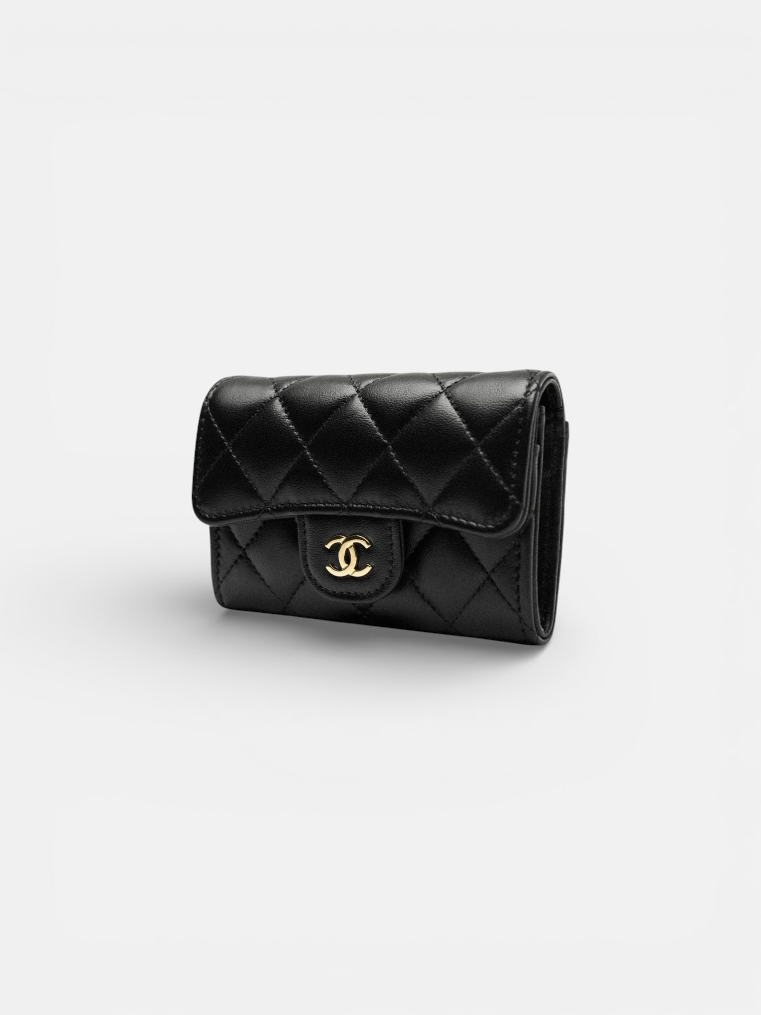 Chanel Chanel Classic Cardholder Black – side profile view in premium quality with AA+ craftsmanship