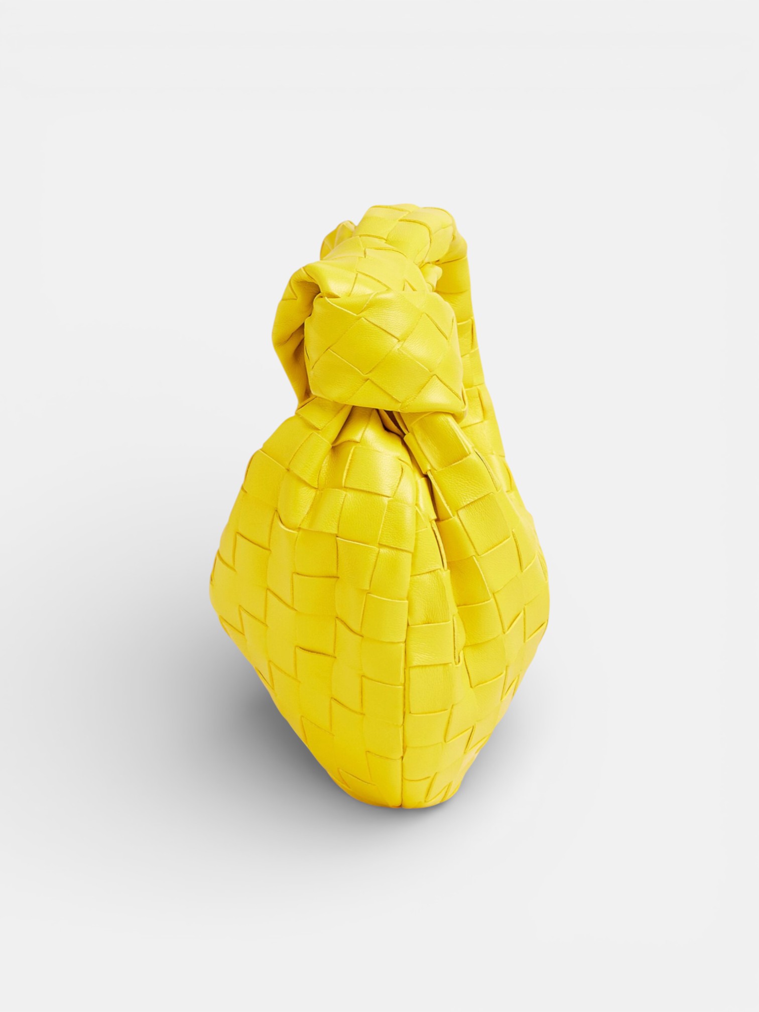 Bottega Bottega Veneta Mini Jodie Yellow – close-up detail view in premium quality with AA+ craftsmanship