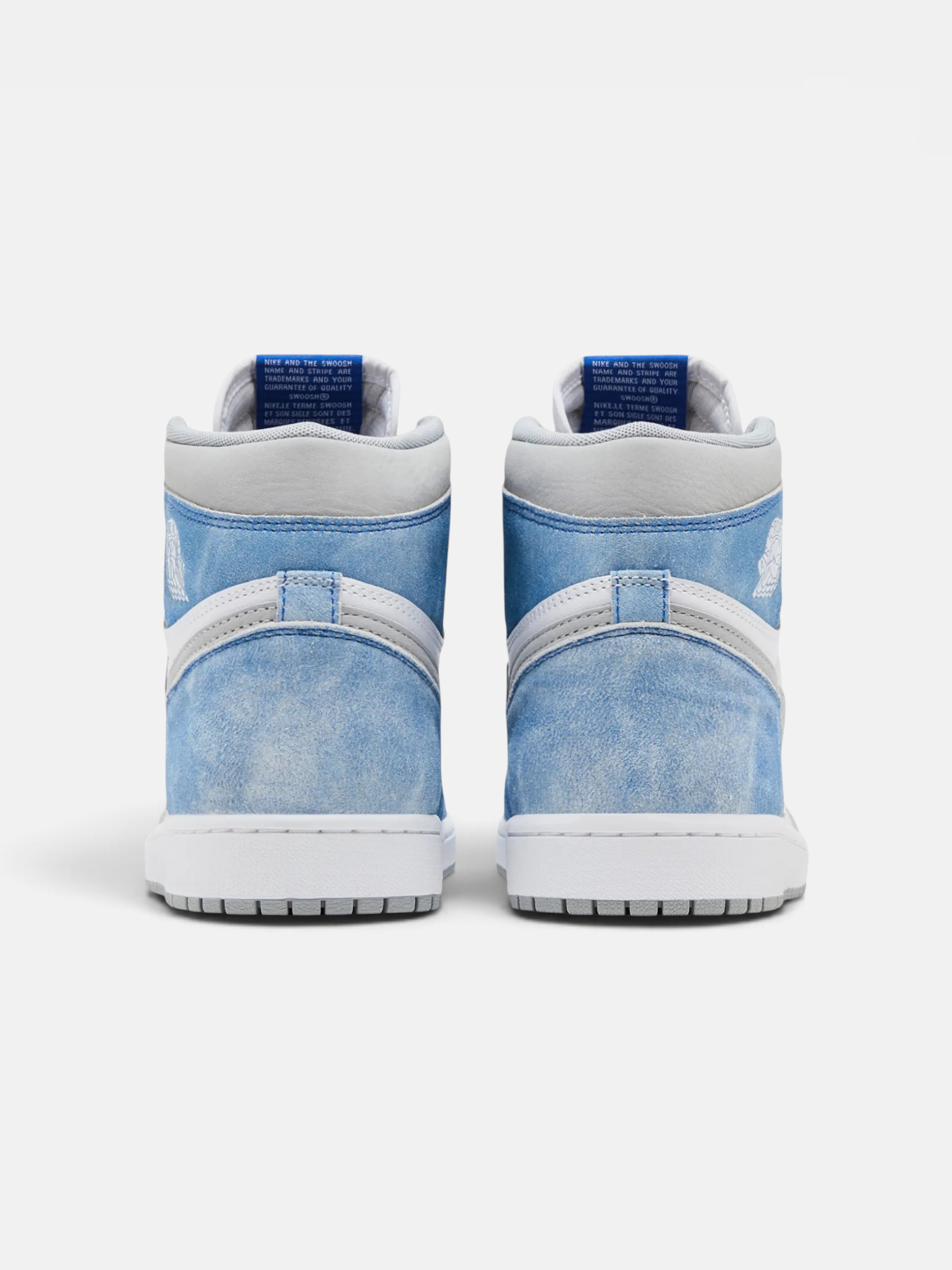 Jordan Jordan 1 Retro High Hyper Royal Smoke Grey – back view in premium quality with AA+ craftsmanship