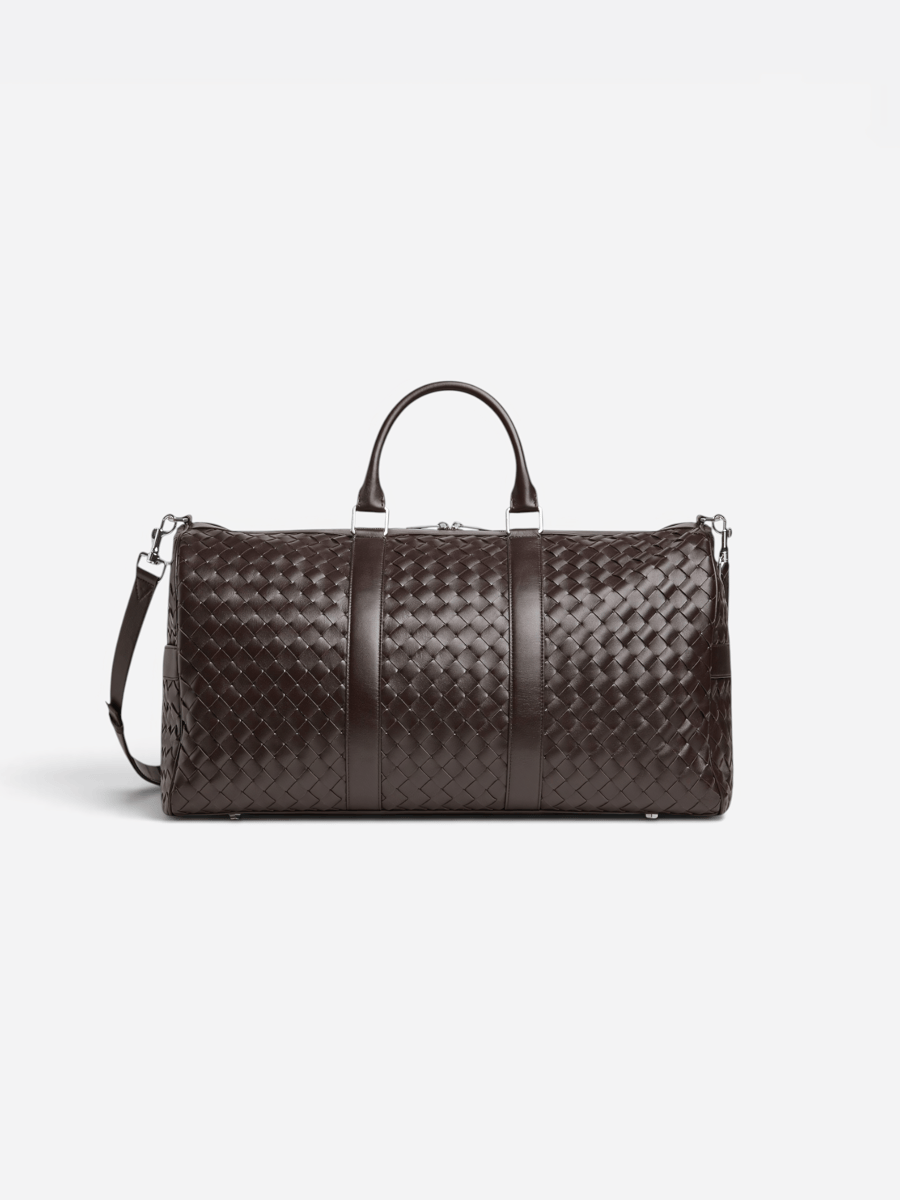 Bottega Veneta Intrecciato Cabin Duffle Chocolate