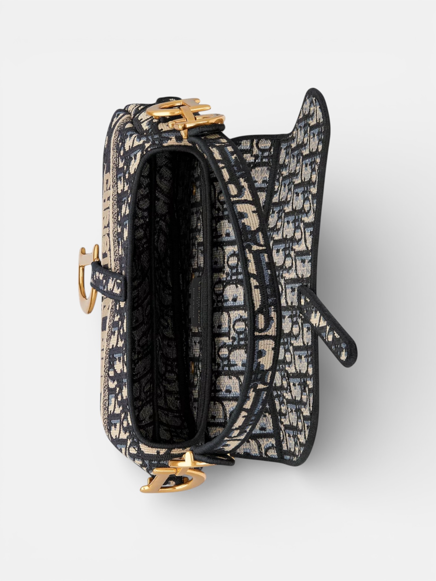 Dior Dior Saddle Bag Oblique Embroidery – back view in premium quality with AA+ craftsmanship