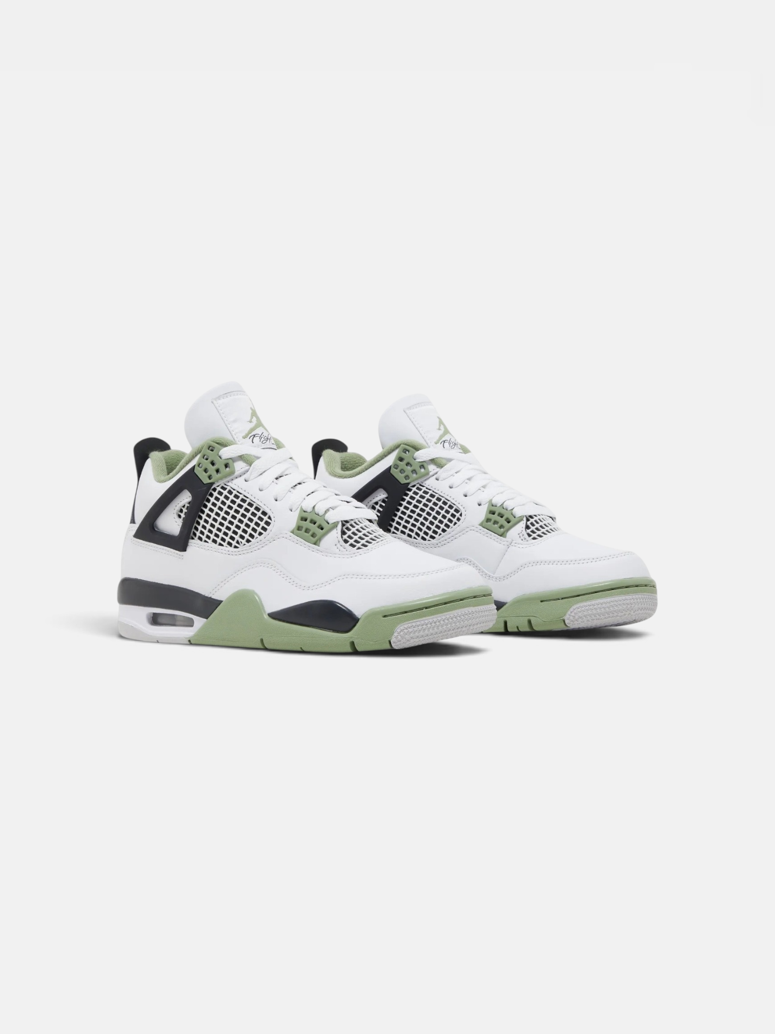 Jordan Jordan 4 Retro Seafoam – detail view in premium quality with AA+ craftsmanship