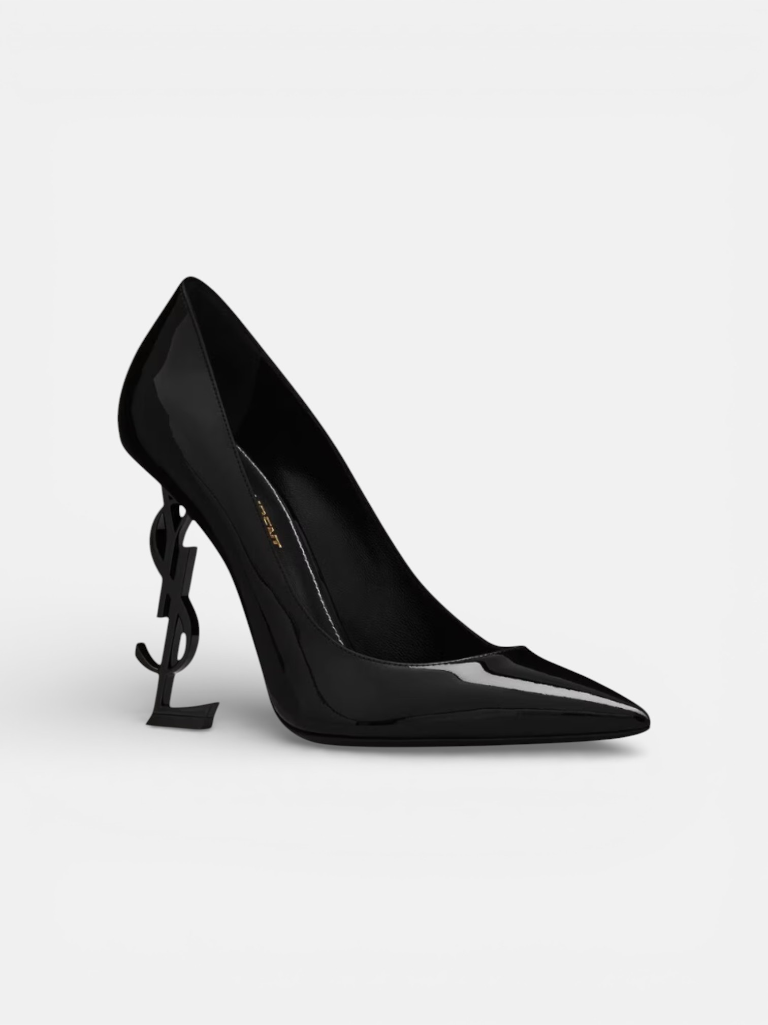 YSL YSL Opyum Pumps in Patent Leather Black – close-up detail view in premium quality with AA+ craftsmanship