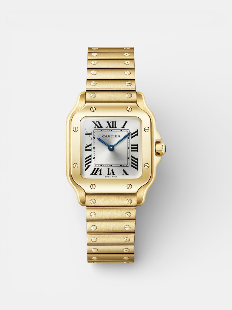 Cartier Santos Watch Gold Silver