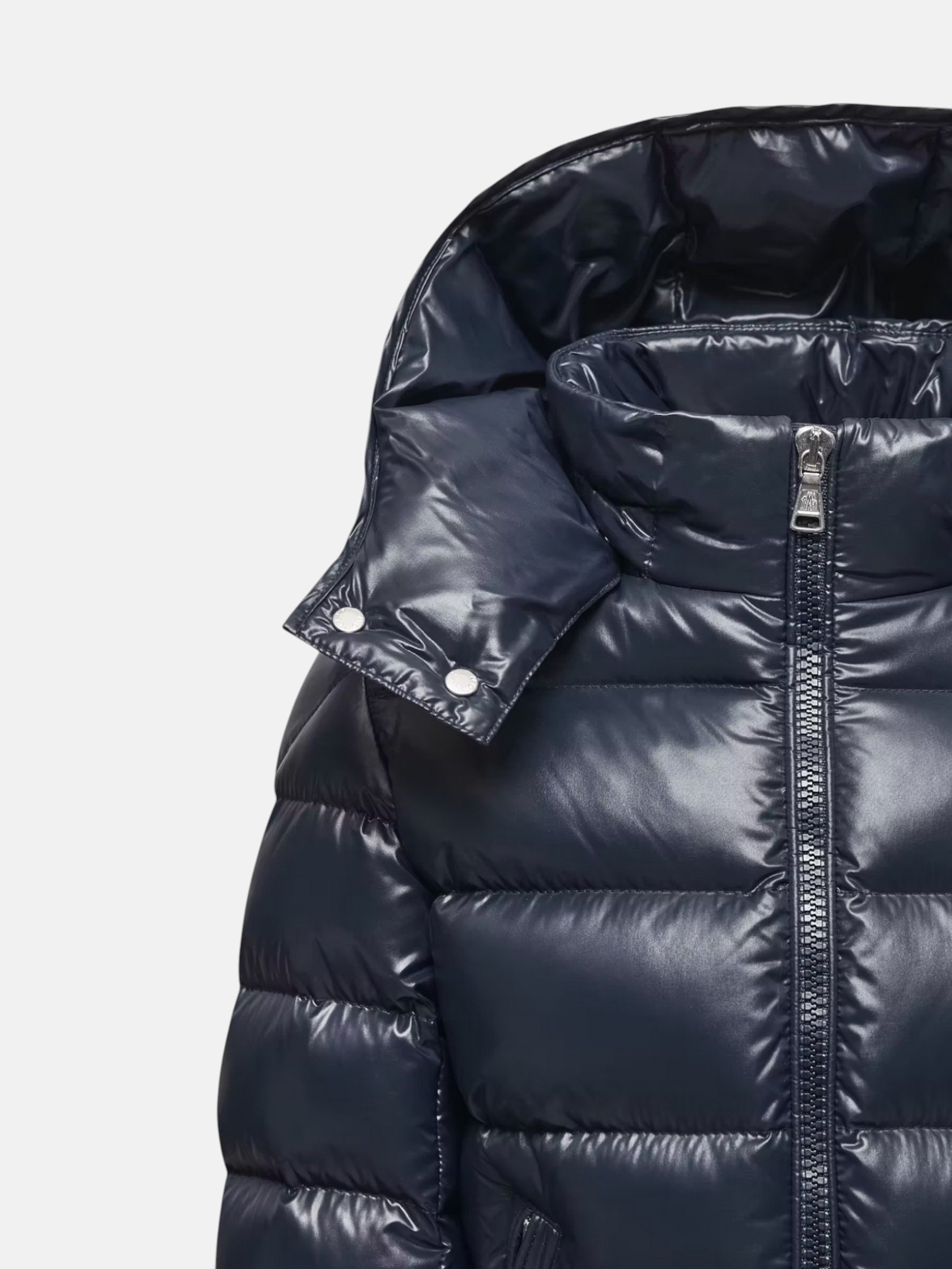 Moncler Moncler Maya Down Jacket Navy Blue – back view in premium quality with AA+ craftsmanship