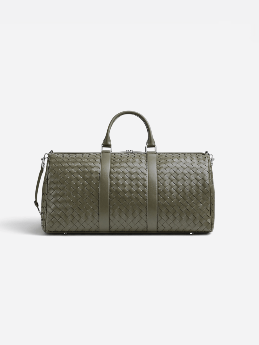 Bottega Veneta Intrecciato Cabin Duffle Crocodile