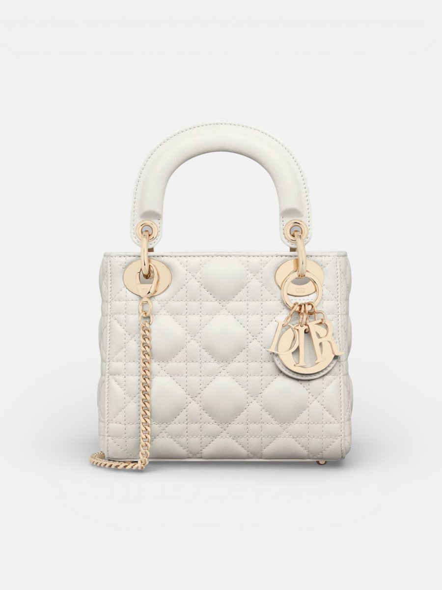 Dior Lady White Leather