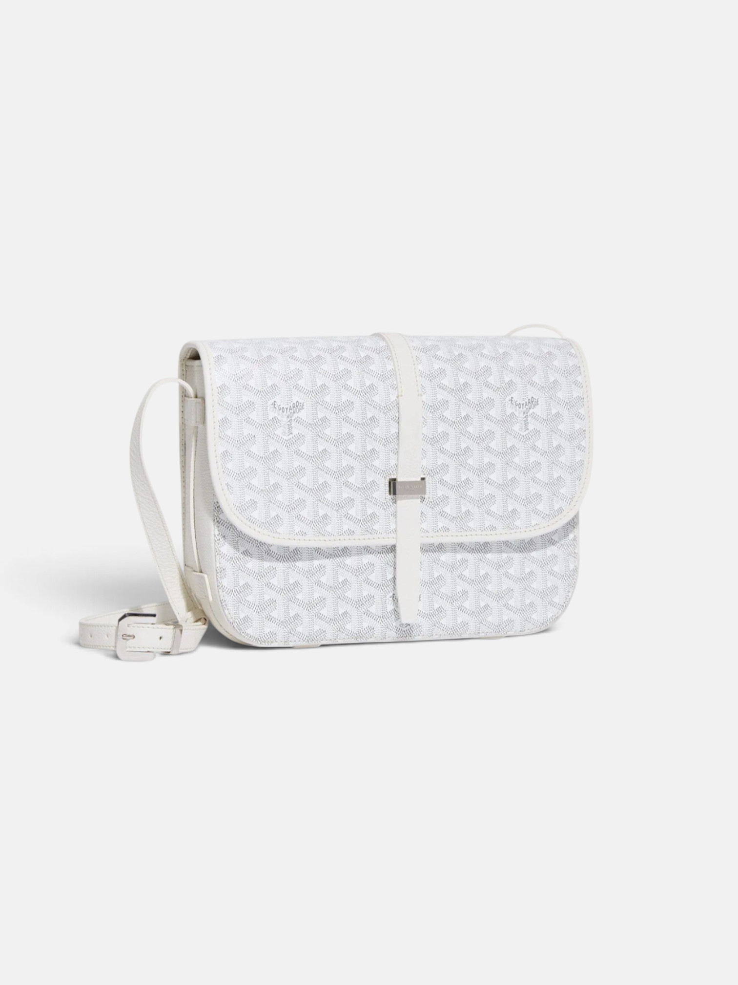 Goyard Goyard Belvedere MM Bag White – back view in premium quality with AA+ craftsmanship