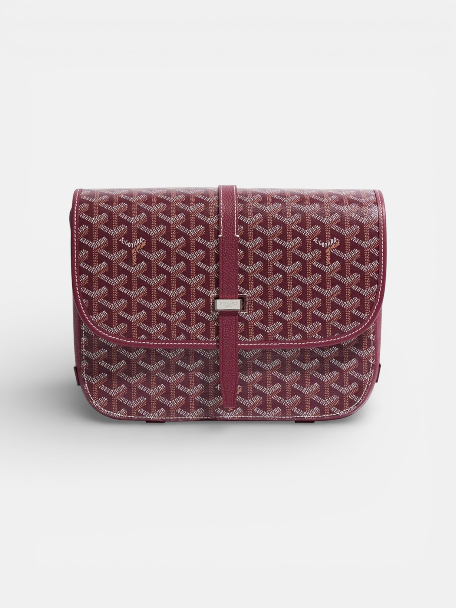 Goyard Goyard Belvedere MM Bag Burgundy – side profile view in premium quality with AA+ craftsmanship