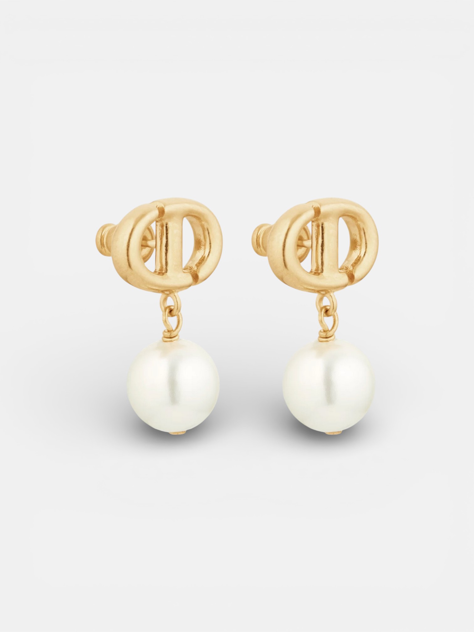 Dior Dior Navy Earrings Gold – side profile view in premium quality with AA+ craftsmanship
